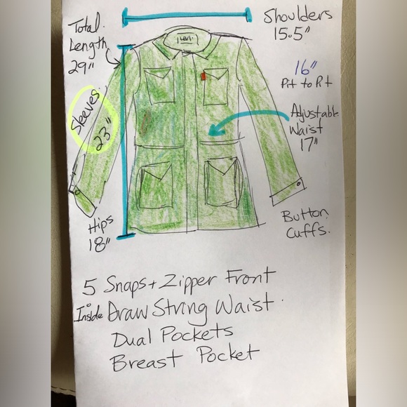 Levi’s Camo Utility Jacket Size Small - Picture 4 of 12